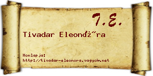 Tivadar Eleonóra névjegykártya